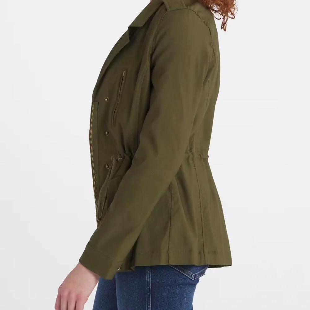 Olive Green Women's Jacket, Eden Society Laysha Cargo Jacket - Picture 3 of 4